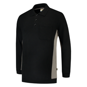 TRICORP POLOSWEATER BORSTZAK 302001 ZWART/GRIJS MT 7XL