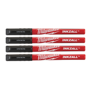 MILWAUKEE MARKER ULTRAFIJNE PUNT 0,6MM ZWART (4ST)