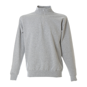 FELPA ZIP 1/3 PIACENZA 100% COT MELANGE 988551 # XL MELANGE