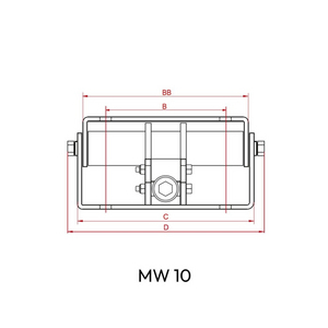 SUPPORT MOTEUR MW-10-550 MOTEUR IEC 280S/M