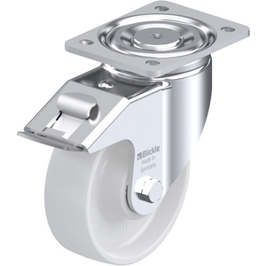 ROULETTE PIVOT. 400KG D.150MM AC BAND.POLYA 50MM MOY BILLE+FR