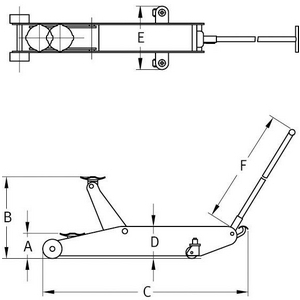 3310009680 Rangierheber 2,0 t flacher Rahmen
