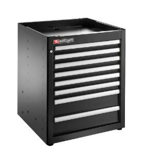 MEUBLE BAS SIMPLE 8 TIROIRS NOIR