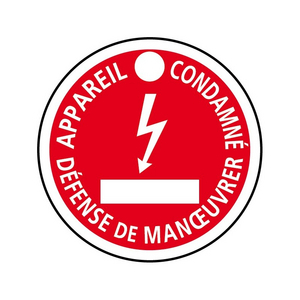 DISQUE POLYPLEX 80MM TEXTE : APPAREIL CONDAMNE