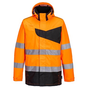 PORTWEST REGENJAS HI-VIS PW2 ORANJE/ZWART MT XXL