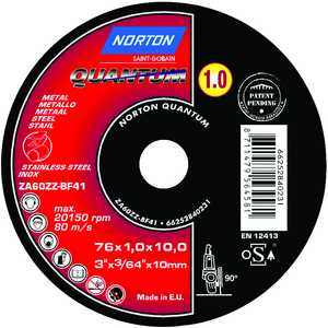 MEULE PLATE 41 76X1X10 ZA60ZZ NOR-QUANTUM UE50 (SD)