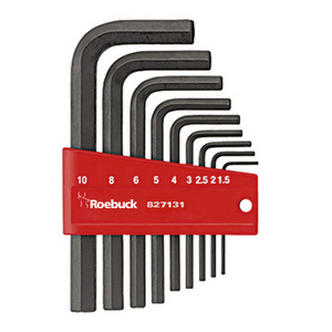 SET DI 9 CHIAVI MASCHIO A TESTA ESAGONALE CORTE BRUNITE NUMERO DI ELEMENTI 9 827131