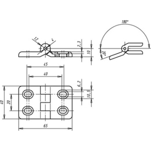 K0437.402020 Scharnier aus Thermoplast