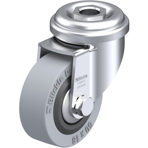 ROULETTE PIVOT. 40KG D. 50MM AC BAND.CAOUT 18MM MOY LISSE