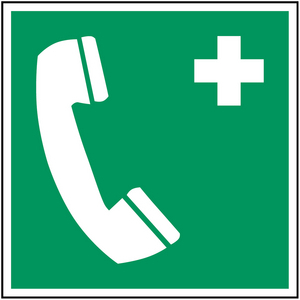 SEGNALETICA DI SICUREZZA ISO â TELEFONO DI EMERGENZA 814764 PIC E004-200X200-PP-CRD/1