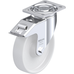 ROULETTE PIVOT. 600KG D.200MM AC BAND.POLYA 50MM MOY BILLE+FR