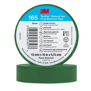 TEMFLEX 165 NASTRO ISOLANTE IN VINILE, VERDE, 15 MM X 10 M 7100184726