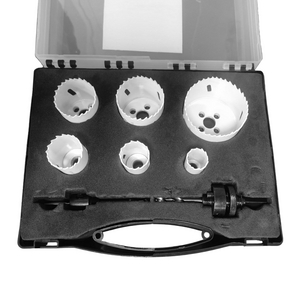 865605 Lochsägensatz 22, 29, 35,44,51,68mm mit 2 Aufnahmeschaft