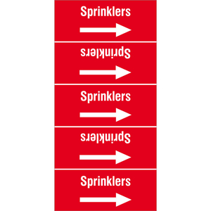 BRADY LEIDINGMERKER 85X175 SPRINKLERS