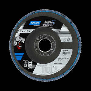 DISQUE A LAMELLES PLAT NORTON SB5-125X22 GR.120