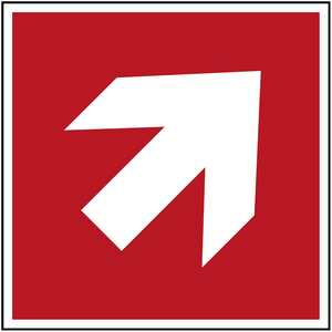 ETICHETTA ADESIVA 1 ISO SAFETY SIGN - DIRECTION ARROW 45 (90 INCREMENTS), SAFE CONDITION 830836-PIC A045R-100X100-AL-CRD/1