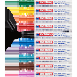 EDDING LAKMARKER RONDE PUNT 10ST 751 ASSORTIMENT 001-010