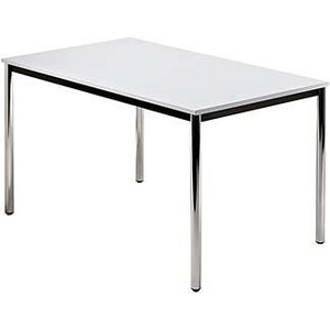3610003650 Bespr.-tisch 120 x 80 lichtgrauChrom
