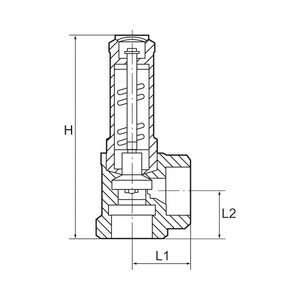 221.03-3.7 Eck-Sicherheitsventil Flüssigkeiten, G1/2 Ansprechdr. 3,7bar