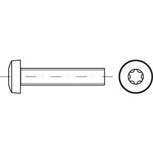 ISO14583 M2.5X5 T8 4.8 ZN Linsenschraube mit Innensechsrund