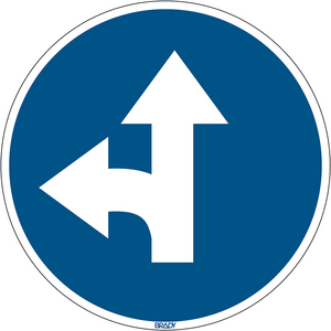 BRADY PICTOGRAM GA RECHTDOOR + LINKS B7538 DIAM. 350 PIC.911