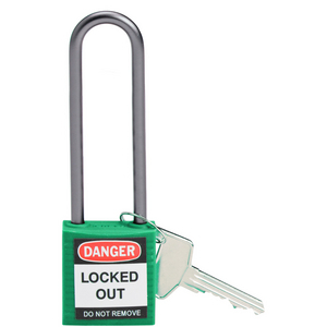 LUCCHETTO DI SICUREZZA COMPATTI CON ARCO DA 75 MM â CHIAVI DIVERSE 814148 814148