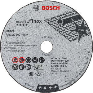 01750343, 8110200095, 2608601520 Trennscheibe a 5 Stck 76x1,0x10 mm Expert for Inox