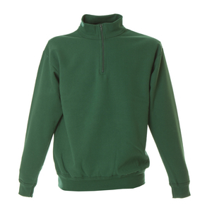 FELPA ZIP 1/3 PIACENZA 100% COT GREEN 988556 # XL GREEN