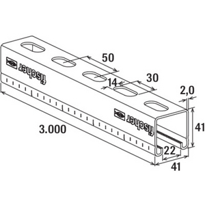 FISCHER MONTAGERAIL FUS 41/2.0 3MTR