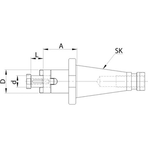 9312754022 Aufsteckfr.-Dorn D2080 SK40-22 Fortis