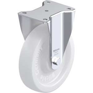 ROULETTE FIXE 900KG D.200MM AC BAND.POLYA 50MM MOY LISSE