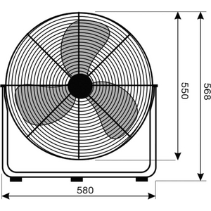3110033580 Bodenventilator Gr. XL Korb D = 550 mm Luftmenge 7860 m³/h