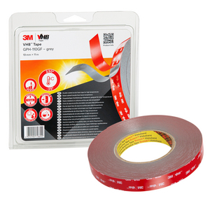 RUBAN ADH MOUSSE DBLE FACE VHB GPH-110 GRIS 19MMX8M