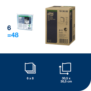 TORK REINIGINGSDOEK MICROVEZEL WASBAAR BLAUW (DS=8X6ST)