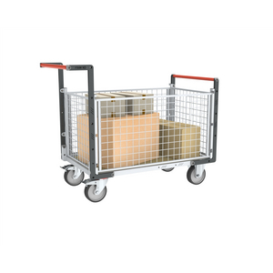 CHARIOT MODULAIRE GRILLAGE 2 DOSSIERS + 2 RIDELLES, PLATEAU