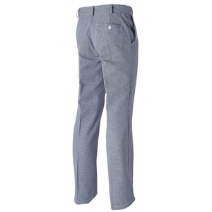 PANTALON CUISINIE BLEU/BLANC T60 CEINTURE ELAST-2 POCHES DEVANT