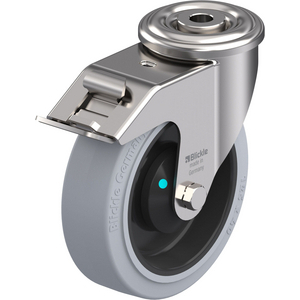 LEXR-POEV 125KD-FI-SG Lenkrolle Edelstahl mit Radlagerabdichtung und Stop-Fix