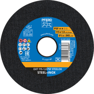 DISQUE EHT 115-1 A 60 P 22,23 PSF INOX 61730100