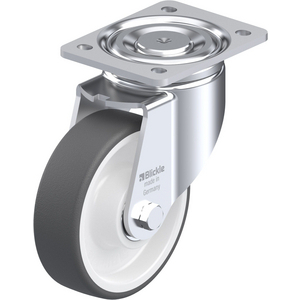 ROULETTE PIVOT. 400KG D.150MM AC BAND.POLYU 40MM MOY BILLE