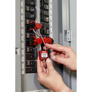 LUCCHETTO DI SICUREZZA â COMPATTI CON CAVO 146120 COMPACT CABLE PADLOCK RED 20CM KD