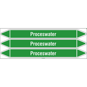 BRADY LEIDINGMERKER PROCES WATER (37 X 355) CARD/ 3 MERKERS