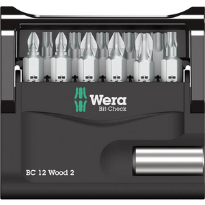BIT-CHECK 12 WOOD 2, 12 PIECES 1X 899/4/1 SUPPORT/ADAPTATEUR