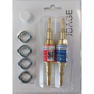 ANTI RETOUR D.6+10MM OXY/ACETY PACK DUO, MONTAGE TUYAU/TUYAU