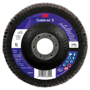 DISCO LAMELLARE CUBITRON 3 1169F, 60+, T29 CONICO, 115MM X 22,23MM 7100379507