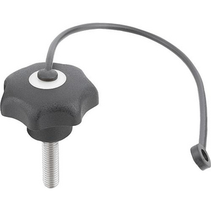 K0154.7065X30 Sterngriff D1=32 M6X30 m. Sicherungsband - LS - Edelstahl