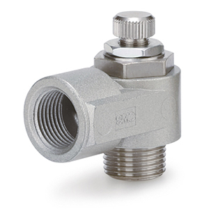 AS*2,4*0, Speed Controller, Standard, Metal Body Elbow Style (Metric)