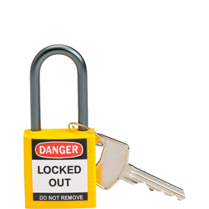 LUCCHETTO DI SICUREZZA COMPATTI CON ARCO DA 38 MM â CHIAVI DIVERSE 814127 814127