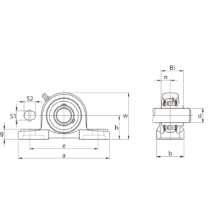 SOPPORTO AUTOALLLINEANTE INOX PTN * SS.UCP.204