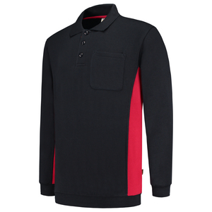 TRICORP POLOSWEATER BORSTZAK 302001 MARINE/ROOD MT 3XL