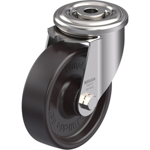 ROULETTE PIVOT. 125KG D.100MM IN BAND.SYNTH 30MM MOY LISSE